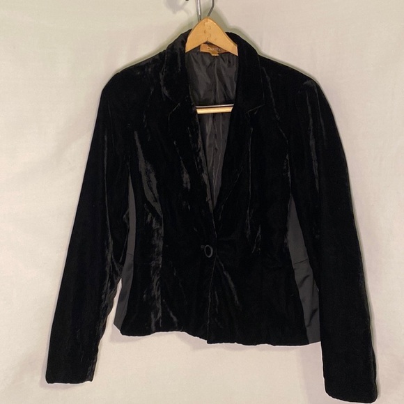 Ellen Tracy Jackets & Blazers - Ellen Tracy velvet one button blazer jacket formal holiday party evening 8